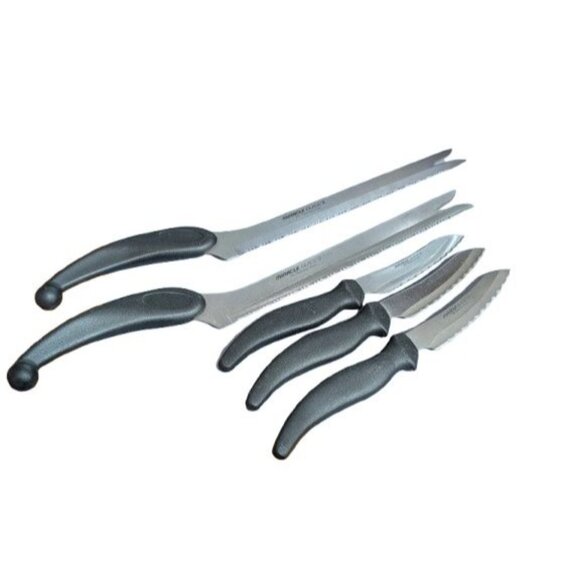 Miracle Blade III Lot 2 Slicer Knives and 3 Steak Knives - Picture 1 of 6